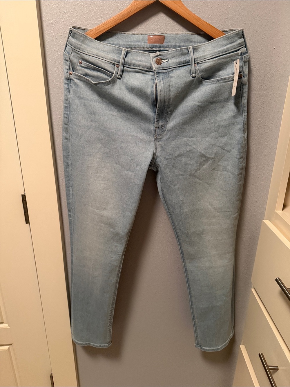 MOTHER Light Blue Straight Leg Jeans